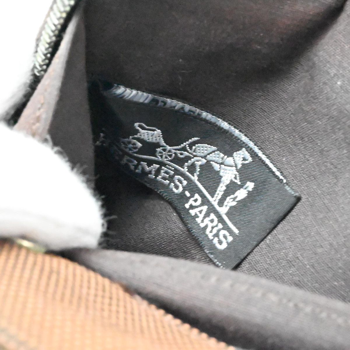 HERMES エルメス エールライン パースPM キャンバス ラウンド