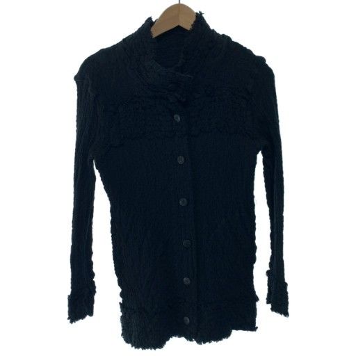 【中古】　ISSEY MIYAKE　カリフラワージャケット　ジャケット　ハイネック　フルジップ　シャーリング加工　無地　日本製　ドメスティック　古着　/2496