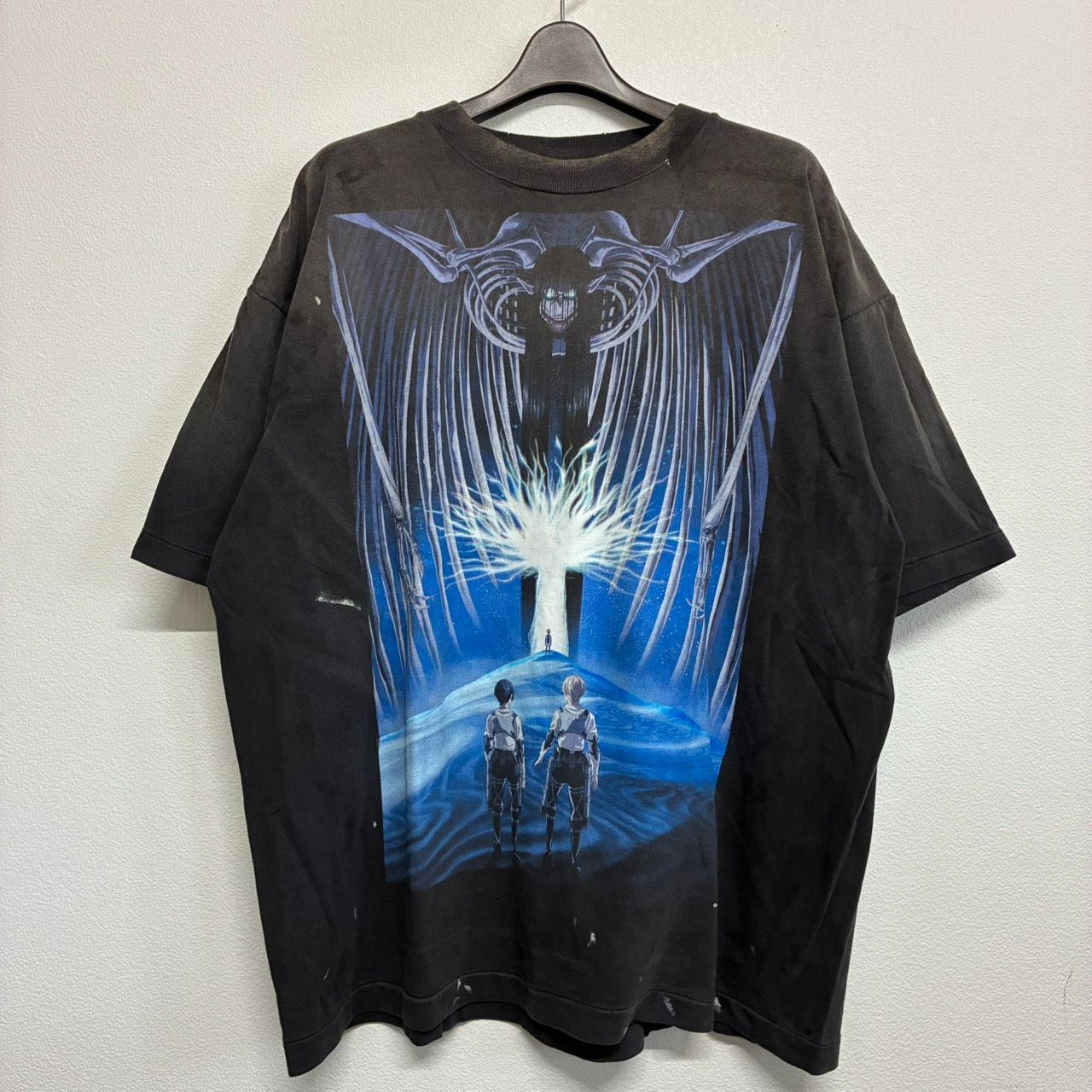SAINT Mxxxxxx ATTACK ON TITAN セントマイケル 進撃の巨人 コラボ 黒 ブラック グレー 半袖 Tシャツ トップス メンズ レディース XLサイズ 新品未使用 7 26,250円
