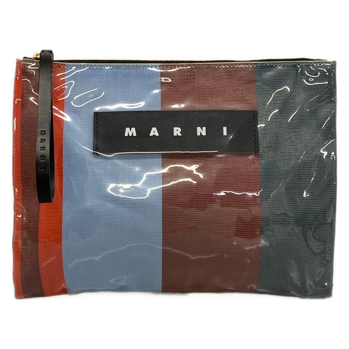 MARNI(マルニ) クラッチバッグ - PHMO0003Q0P2740 ライトブルー×ダークブラウン×マルチ