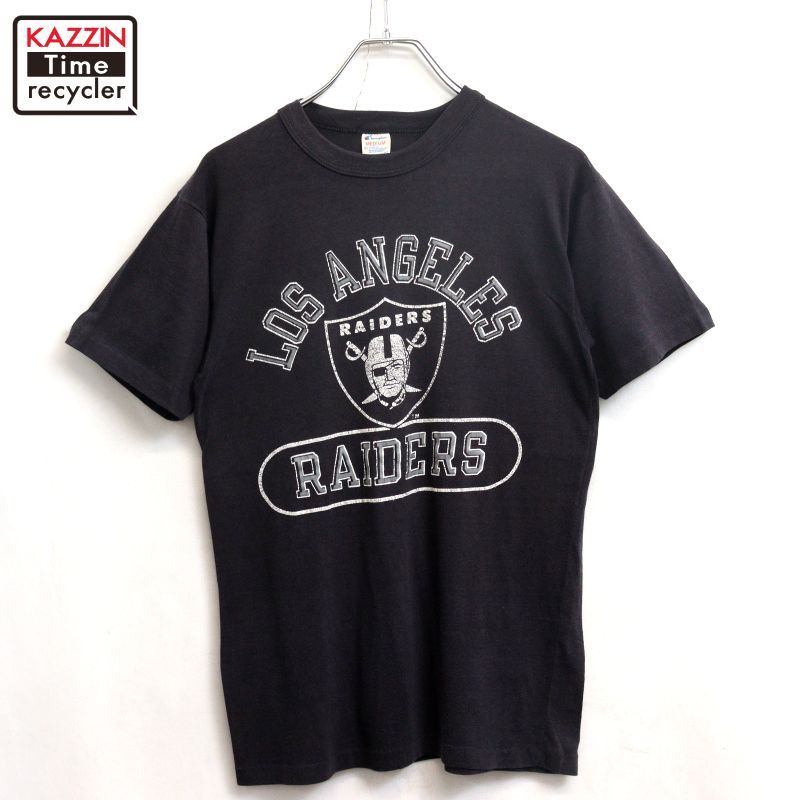 80s USA製 vintage Champion RAIDERS 半袖Ｔシャツ メンズ 表記Mサイズ