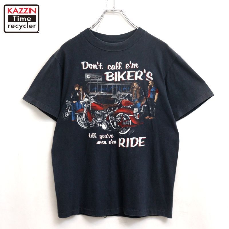 80s USA製 vintage HARLEY DAVIDSON イーグル バイカー モーターサイクル 半袖Ｔシャツ メンズ 表記Mサイズ