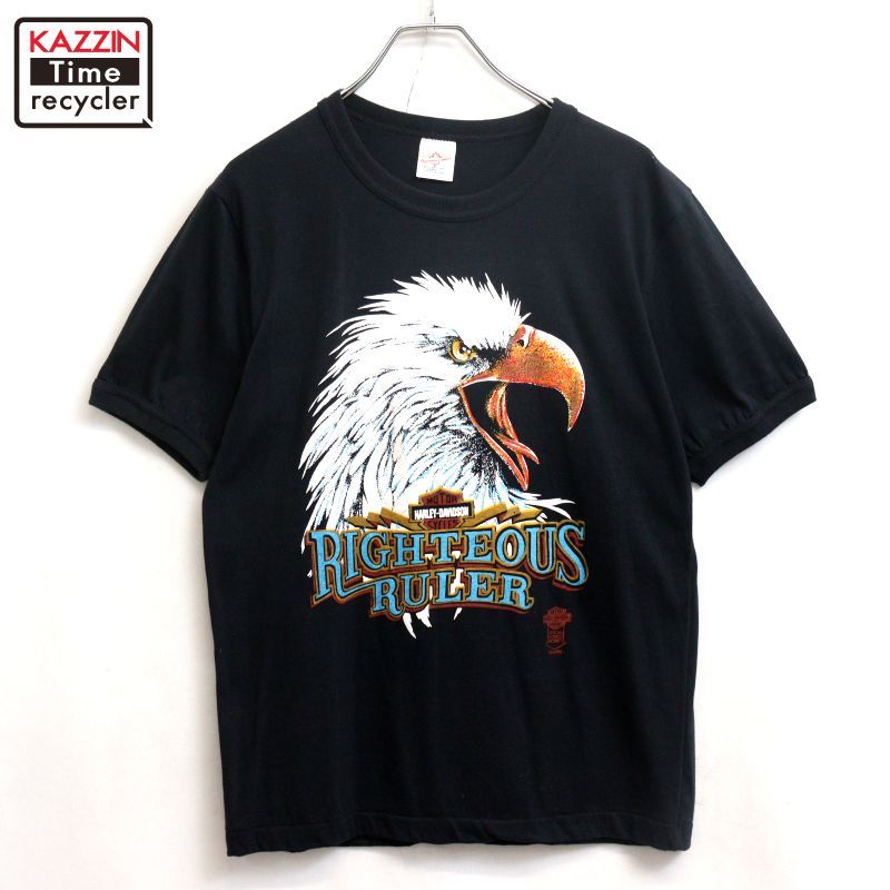80s vintage HARLEY DAVIDSON イーグル プリント 半袖Tシャツ メンズ