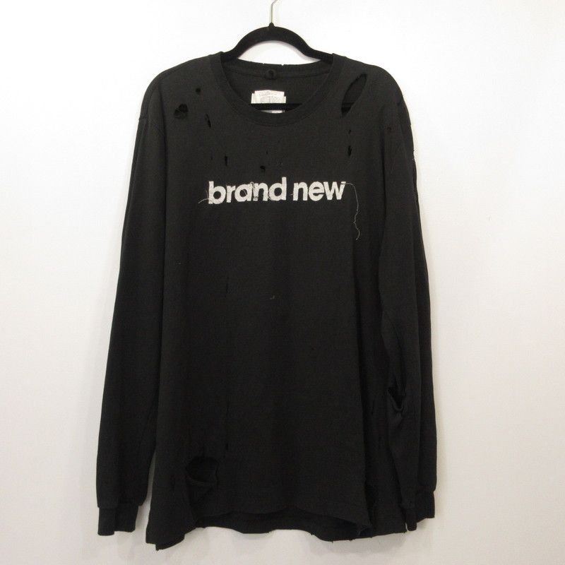 【姫路東店】 中古 doublet | ダブレット 長袖Ｔシャツ DESTROYED LONG SLEEVE T-SHIRT ブラック サイズ：M 【104】