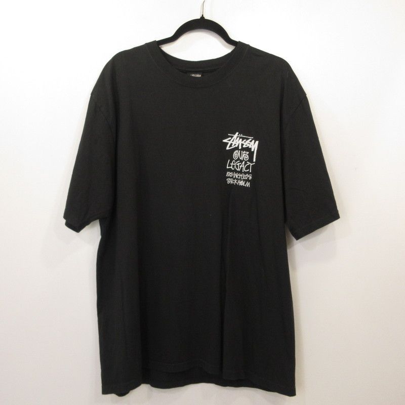 【姫路東店】 中古 STUSSY | ステューシー 半袖Tシャツ WORK SHOP SURFMAN TEE ×Our Legacy ブラック サイズ:L 【103】