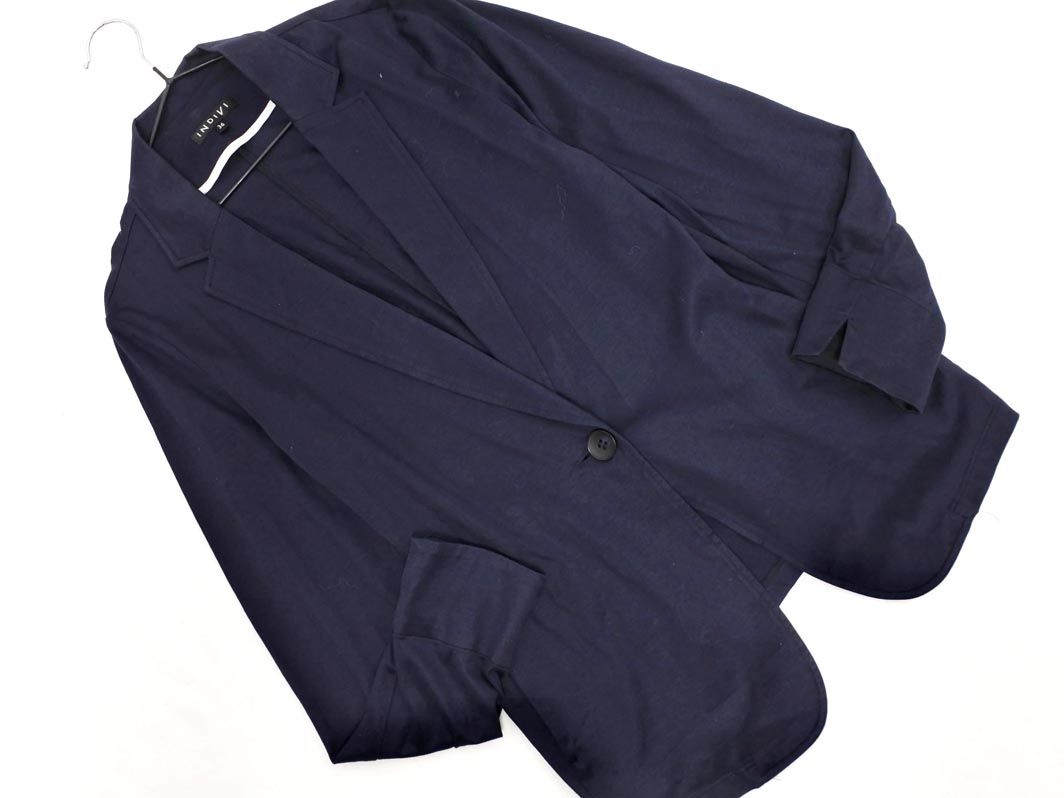 INDIVI インディヴィ テーラード ジャケット size36/紺