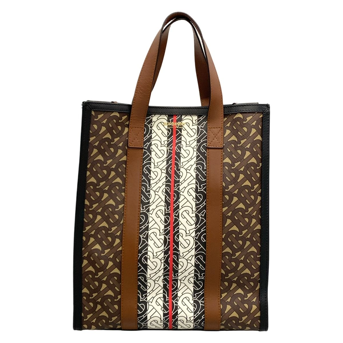 BURBERRY LONDON ENGLAND(バーバリーロンドンイングランド) トートバッグ - 8024294 ブラウン×黒×マルチ レザー