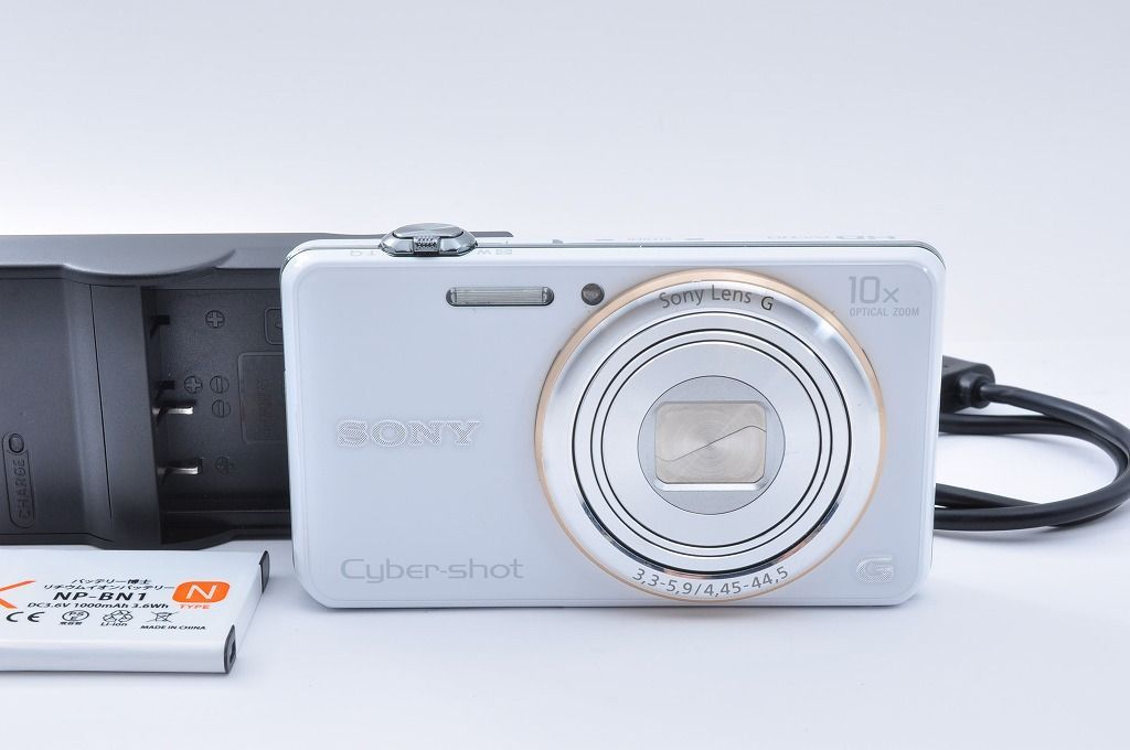 【2ヶ月保証付き】SONY Cyber-shot DSC-WX100 ホワイト 1820万画素 光学10倍 コンデジ 動作品＃1601