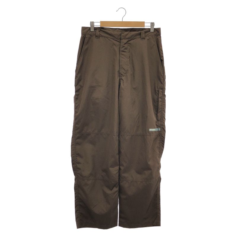 【中古】90-00s STUSSY ナイロンパンツ 32 ブラウン ステューシー[92]
