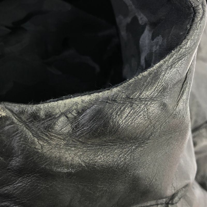 中古】ACANTHUS deer down vest M ブラック アカンサス[92]