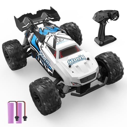 DEERC 子供向け オフロード ラジコンカー ラジコン 車 おもちゃ 簡単操作 1/20 電動RCカー 全地形対応 2.4GHz 独立懸架システム バッテリー2個 充電式 男の子 誕生日 プレゼント ギフト 日本国内認証済み 日本語取扱説明 0ccaea04