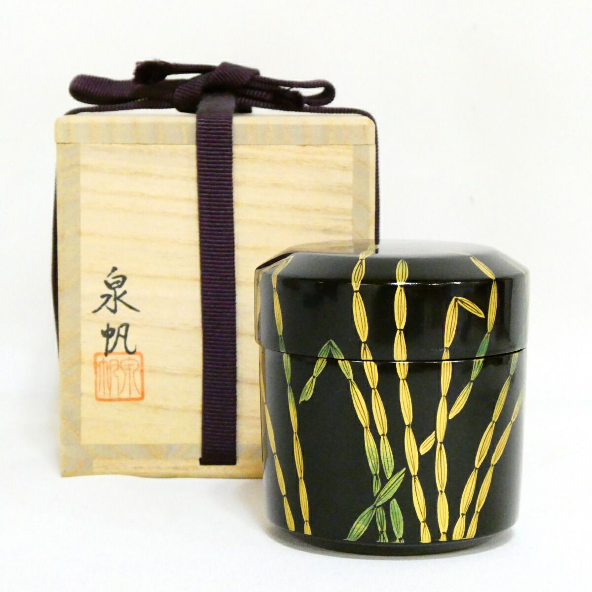 茶道具】塗師 泉帆作 木賊蒔絵 棗【中古 美品】 - メルカリ