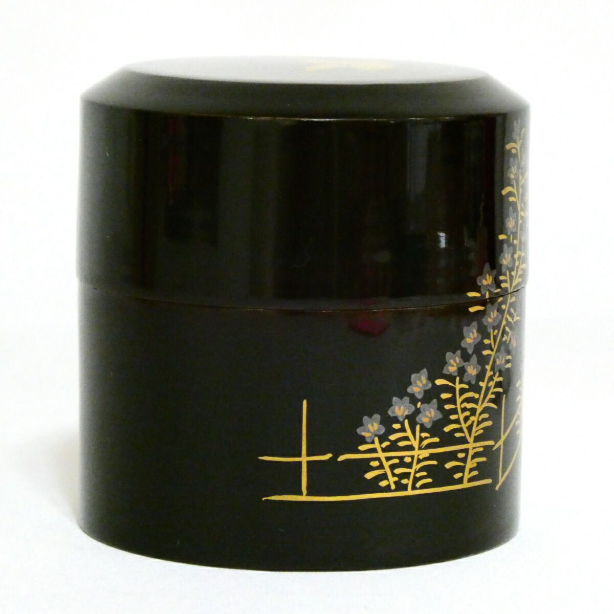訳あり特価品！！】塗師 泉帆作 卯の花 時鳥蒔絵 棗 茶道具【中古 美品 