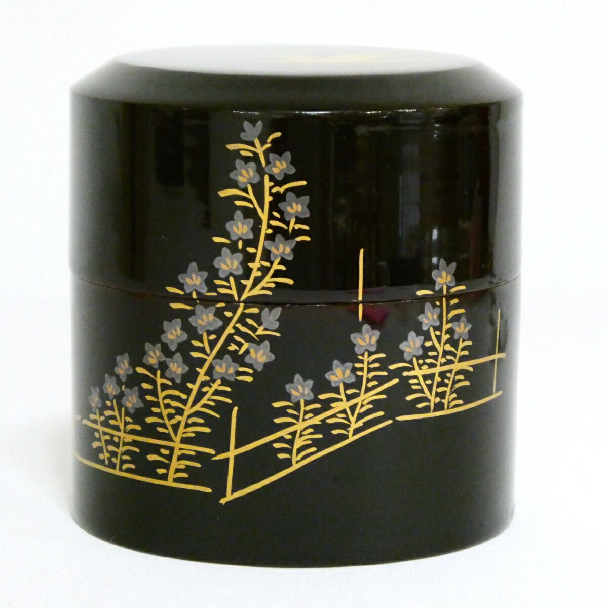 訳あり特価品！！】塗師 泉帆作 卯の花 時鳥蒔絵 棗 茶道具【中古 美品 