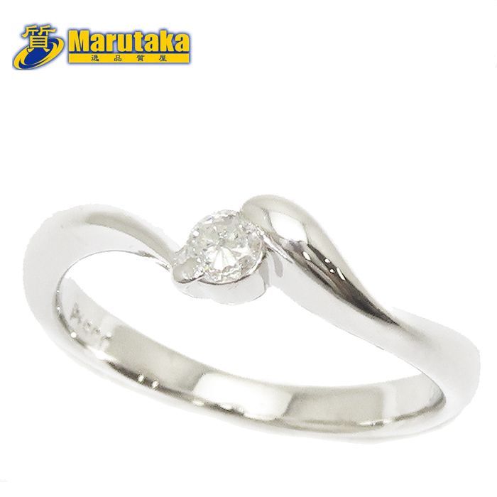 ダイヤモンド リング Pt900 5号 0.08ct 2.6g プラチナ 指輪 1石 逸品質屋 丸高 尼崎市 レディース Diamond Ring Platinum Marutaka USED jewelry 兵庫県 送料無料 中古 買取 プレゼント