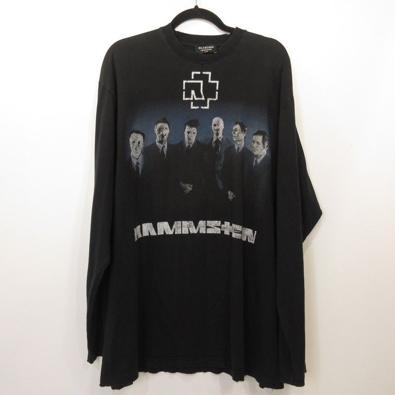 【姫路東店】 中古 BALENCIAGA | バレンシアガ 長袖Ｔシャツ 651796 TLV51 RAMMSTEIN 国内正規品 ブラック サイズ：XXS 【135】