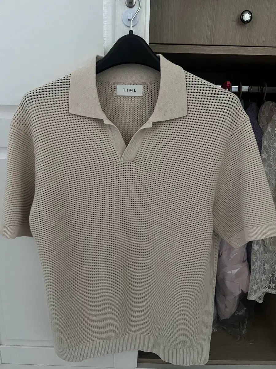 TIME HOMME ウール ブレンド エンブロイダリー カラーTシャツ 95