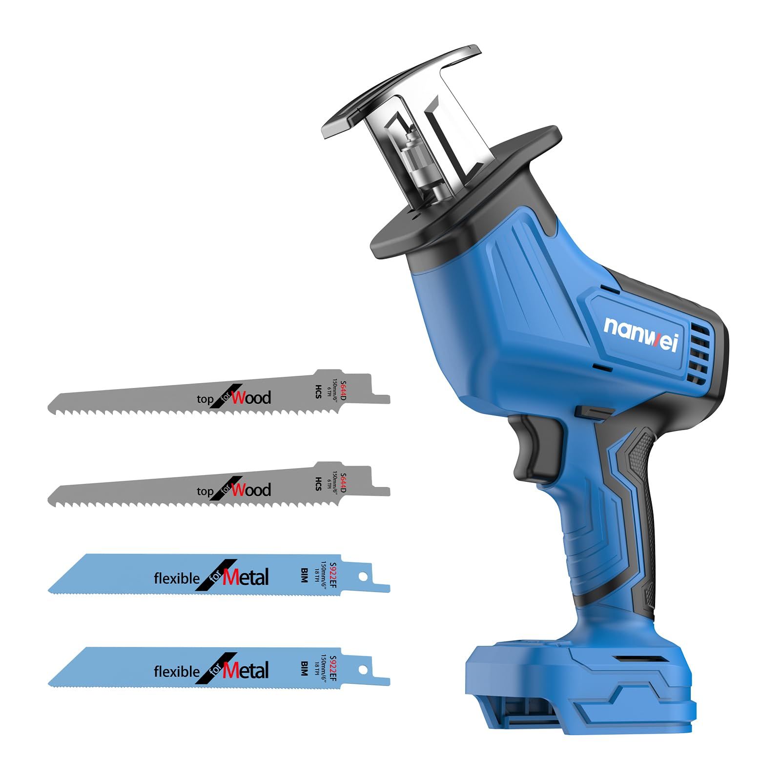 ☆新品☆NANWEI 充電式レシプロソー マキタ18Vバッテリー対応 電動ノコギリ ブラシレスモータ― 小型電動のこぎり コードレス ストローク長15mm DIY 木材・金属などの切断 無段変速 安全ロック 本体のみ【バッテリー・充電器別売り fc81ee57