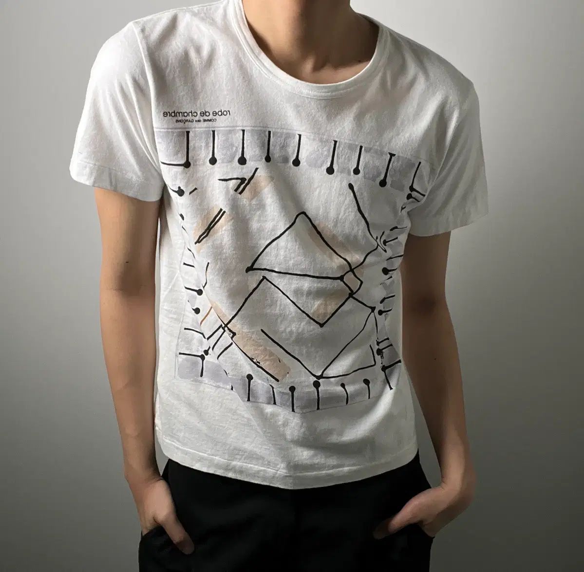 02ss コム・デ・ギャルソン ローブ ドゥ シャンブル グラフィック 半袖 Tシャツ