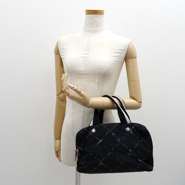 CHANEL / シャネル ◇旧トラベルライン ミニボストン ハンドバッグ