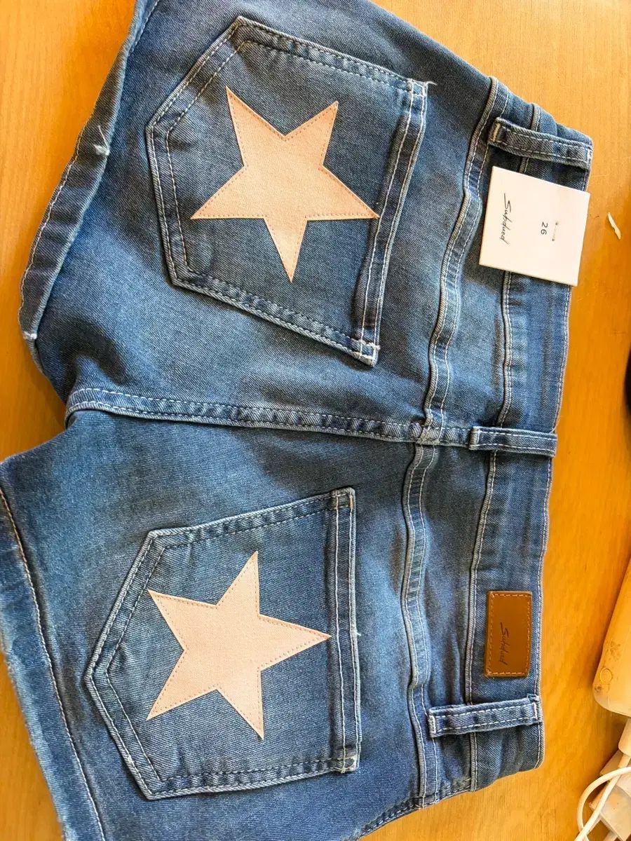 サブデュード ローライズ スター デニム ショートパンツ 26
