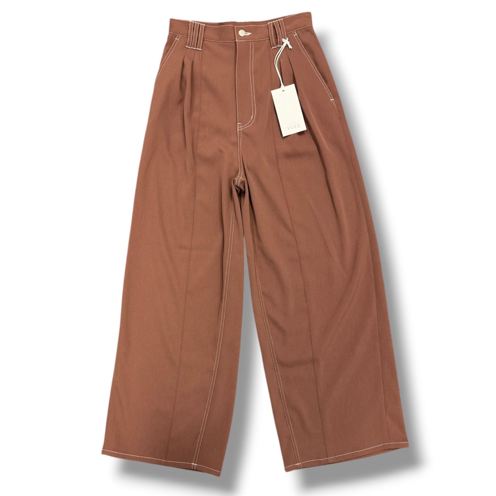 レディース 参考上代37,400円 未使用品 YOKE 25SS 3PLEATED WIDE-LEG 