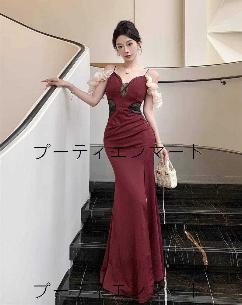 人気商品 キャバドレス シアー ロング丈 タイト パーティー セクシー 上品見え 華やか 高見え 体型カバー 脚長効果 写真映え お呼ばれ 二次会 同窓会 デートにも 旬トレンド