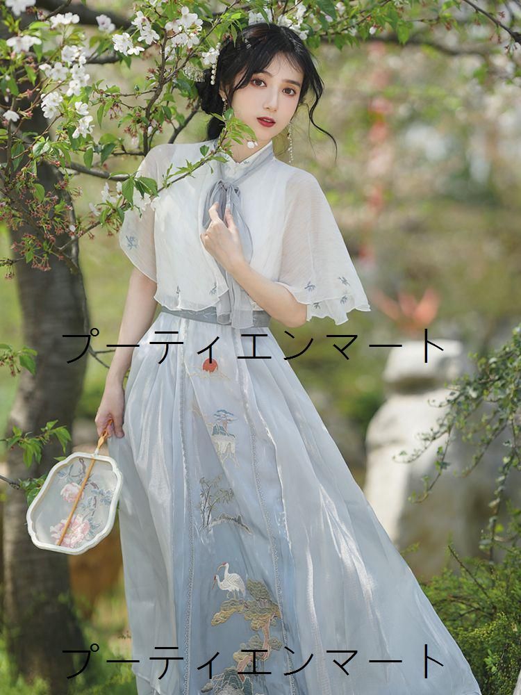 人気商品漢服 コスプレ ワンピース 唐装 仙女服 中華風 コスプレ衣装 刺繍 可愛 民族風 制服 女装 舞台衣装 キャラクター衣装 学園祭 文化祭 雰囲気 お呼ばれ イベント 大人 舞台 新年会