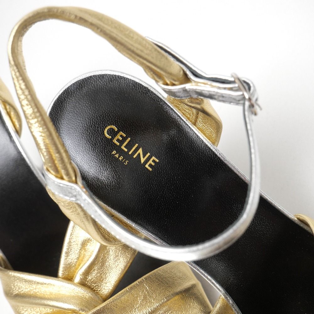 □美品□CELINE セリーヌ サンダル サイズ36 アンクルストラップ