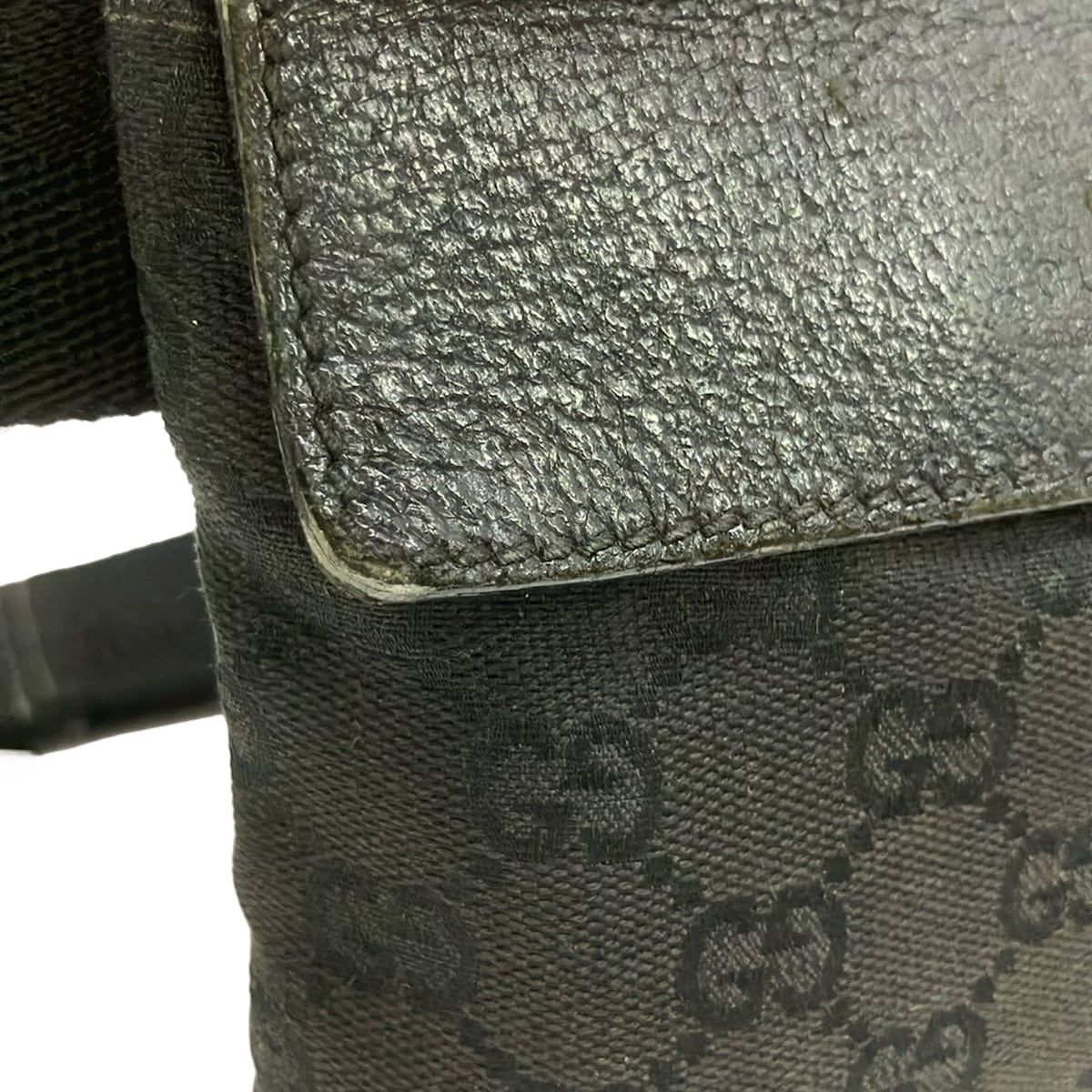 GUCCI(グッチ) ウエストポーチ GG柄 28566 黒 レザー - メルカリ