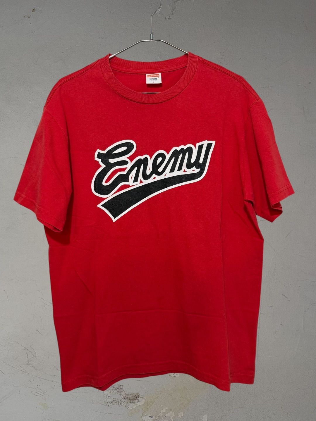 06SS SUPREME × PUBLIC ENEMY S/S TEE L RED 2006 シュプリーム パブリックエネミー Tシャツ 赤 TARGET BOX LOGO 古着