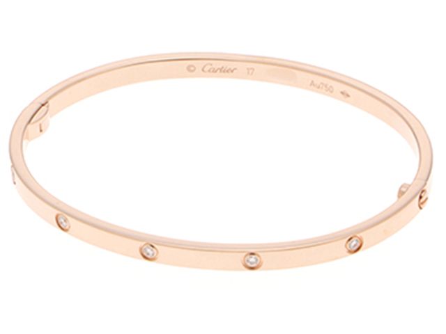 CARTIER カルティエ ジュエリー ラブBLオール/SM/D/18.1g/#17 貴金属･宝石 B6047917 ブレスレット K18ピンクゴールド K18PG PG レディース【中古】431