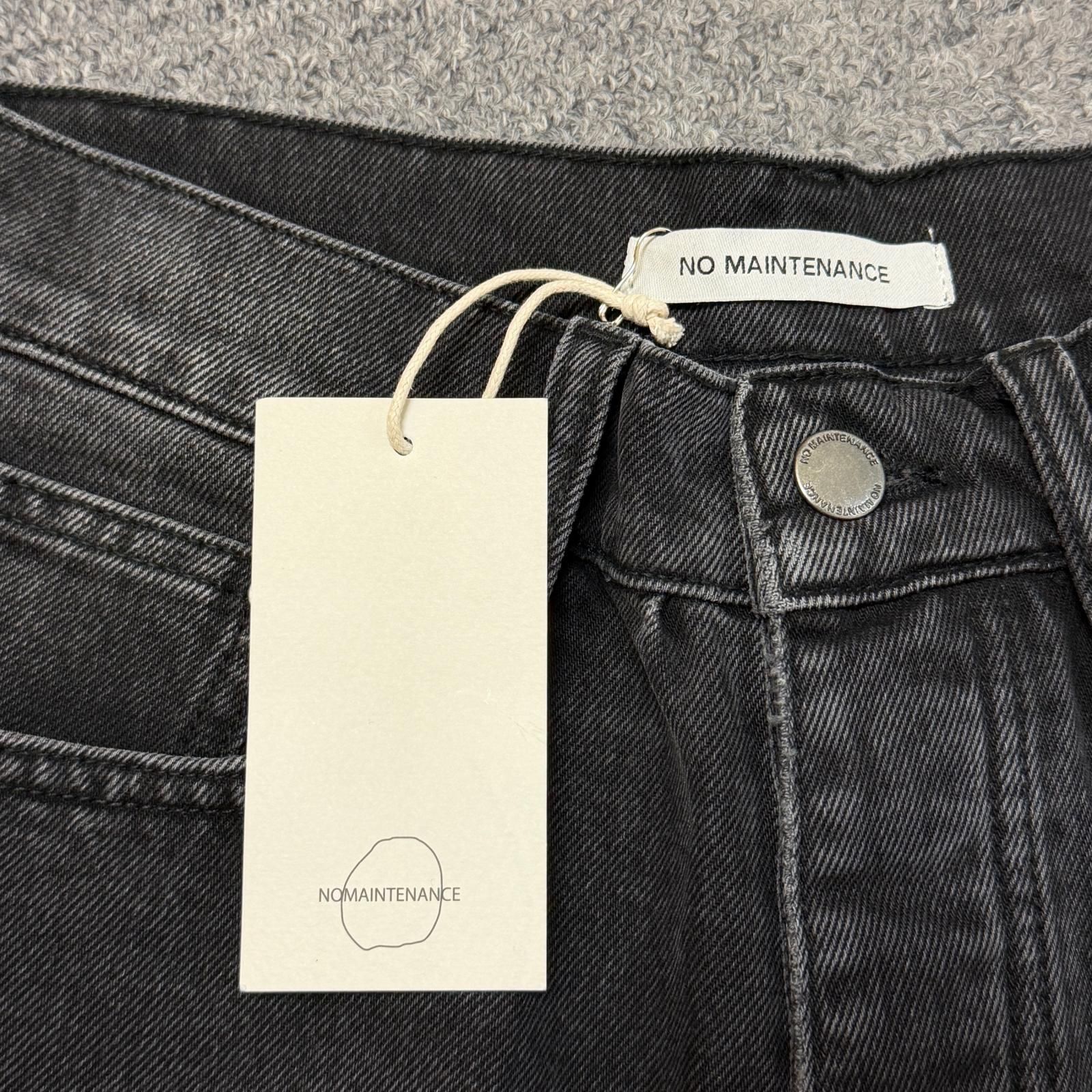 未使用 NO MAINTENANCE Wide Leg Denim Shorts ワイドレッグデニム