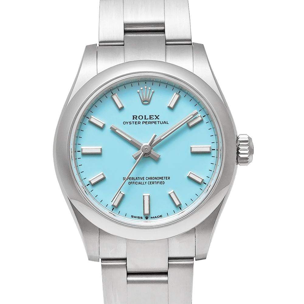 未使用品 箱・2023年保証書付き ROLEX オイスターパーペチュアル 31 ターコイズ Ref.277200 レディース 腕時計