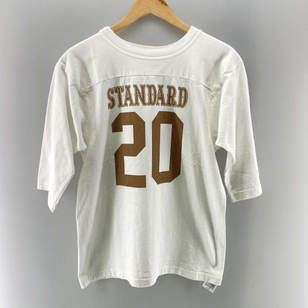 【中古】standardCalifornia×CHAMPION USA製 T1011 フットボールTEE 20th Anniv. ホワイト M スタンダード カリフォルニア[24]