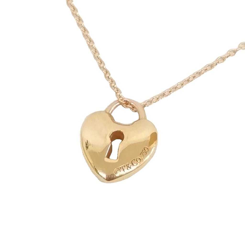 ティファニー TIFFANY & CO. ハートロック ペンダント ネックレス 750 K18 ピンクゴールド