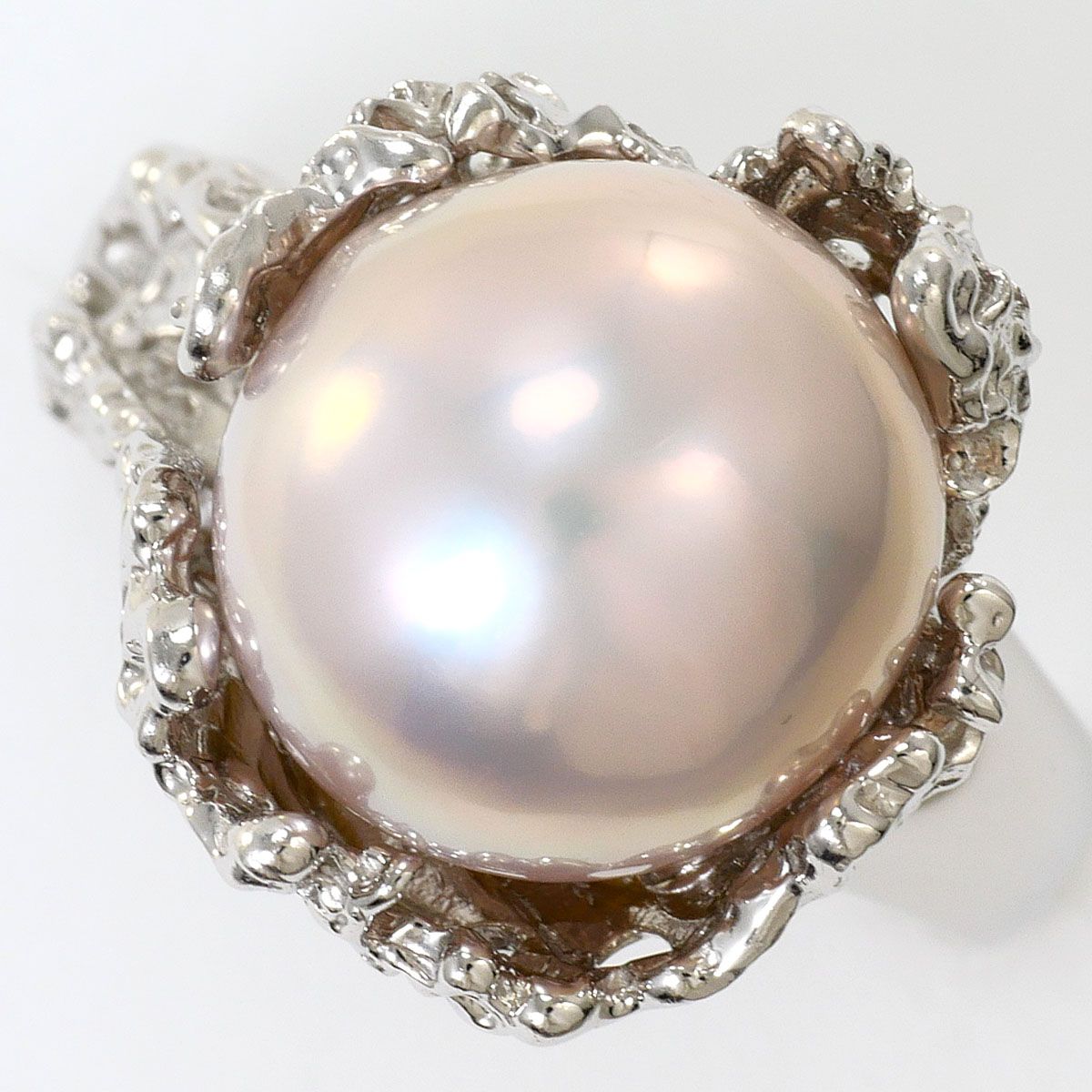 PT900/プラチナ リング・指輪 11号 淡水真珠 カード鑑別書 総重量約11.2g
