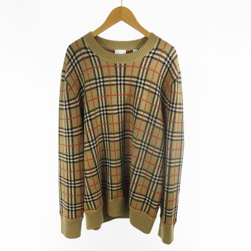 バーバリー BURBERRY L ニット セーター ノバチェック ウール ベージュ ブラック ホワイト レッド バーバリー・ジャパン(株) 27,074円