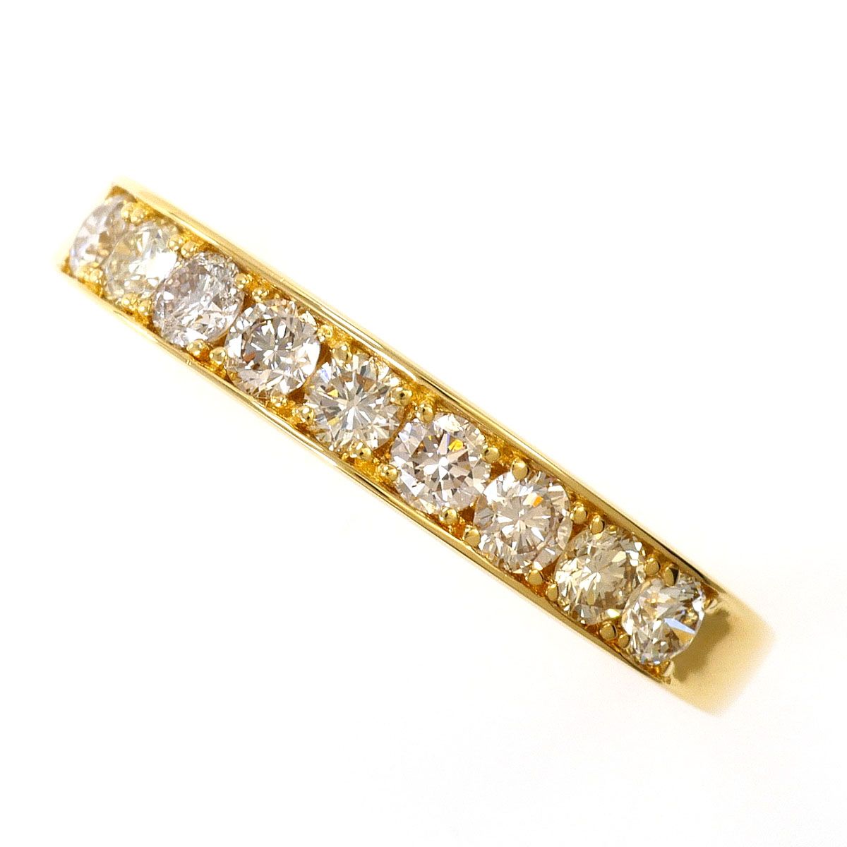 K18YG リング・指輪 14号 ダイヤモンド 0.50ct 鑑別書 総重量約2.5g