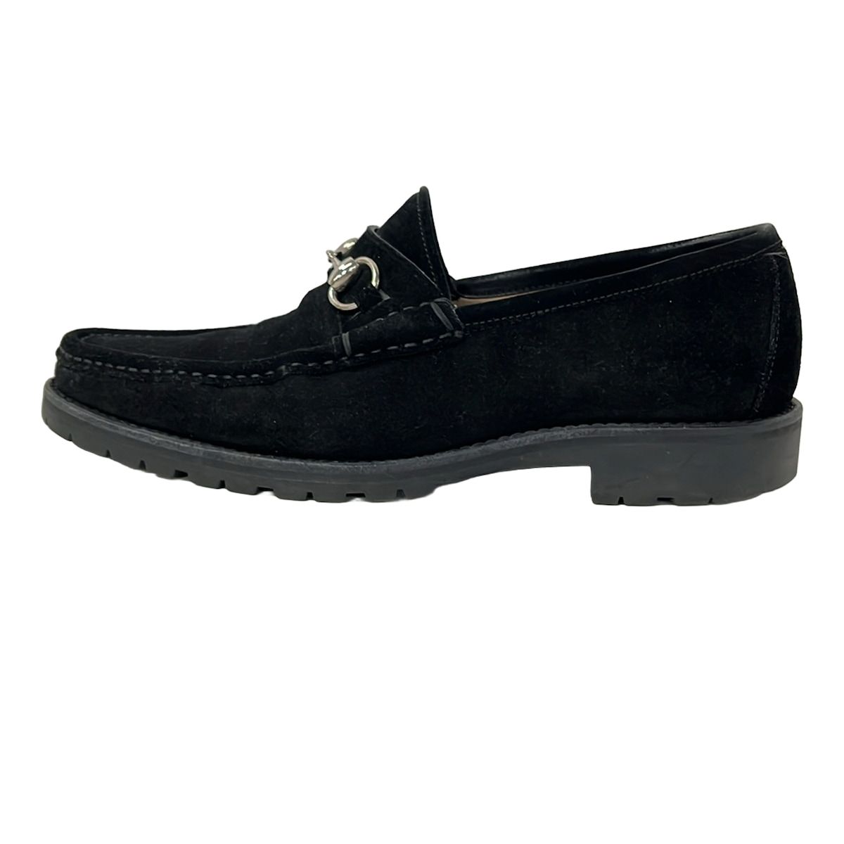 GUCCI(グッチ) ローファー 42 メンズ - 114463 黒 ホースビット