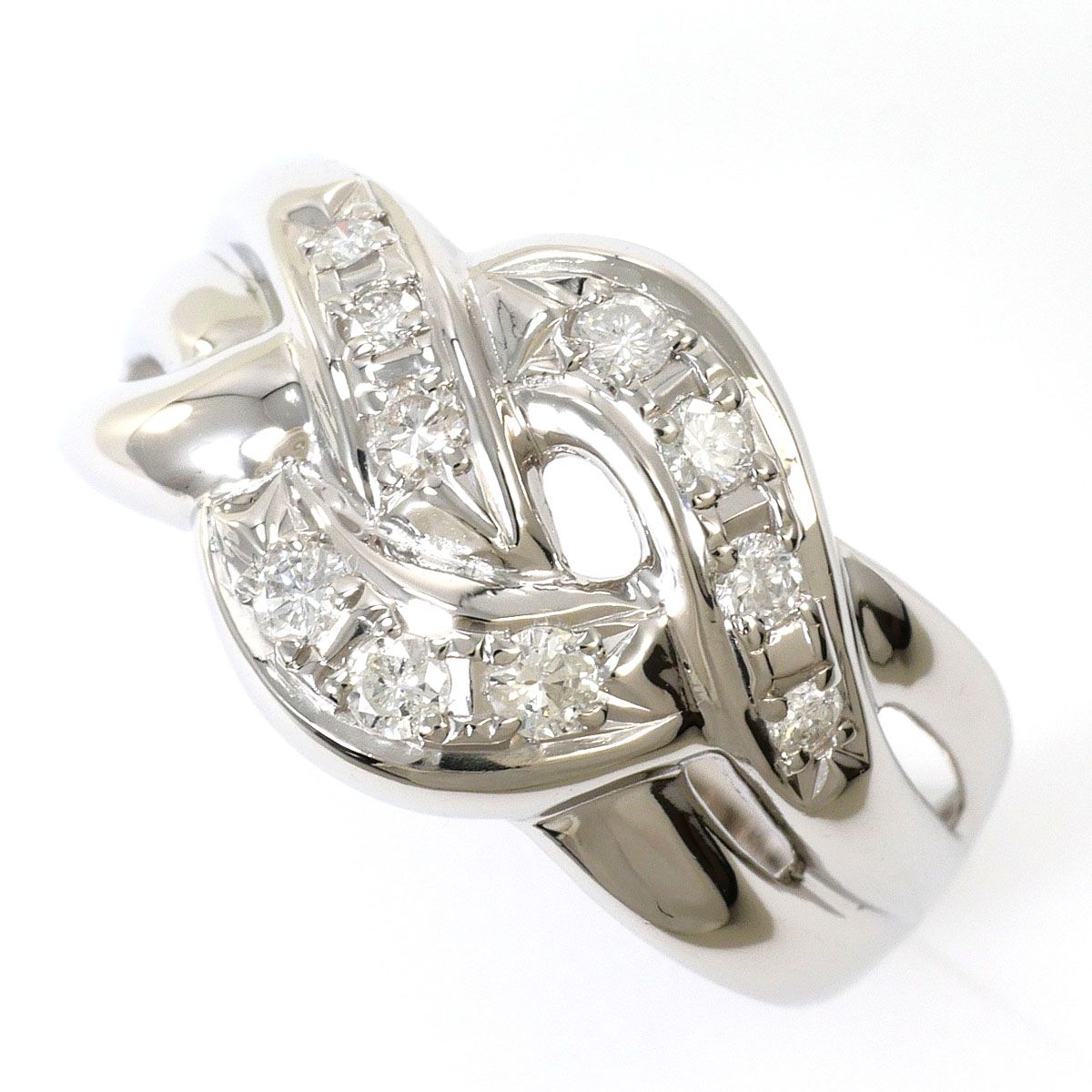 PT900/プラチナ リング・指輪 16号 ダイヤモンド 0.30ct 鑑別書 総重量約5.8g