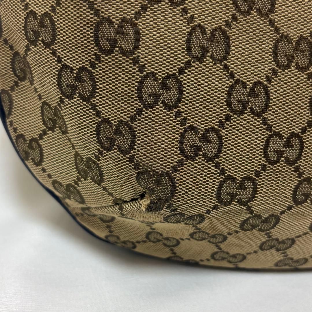 GUCCI グッチ ショルダーバッグ クロスボディ ハーフムーン GGキャンバス レザー 181092