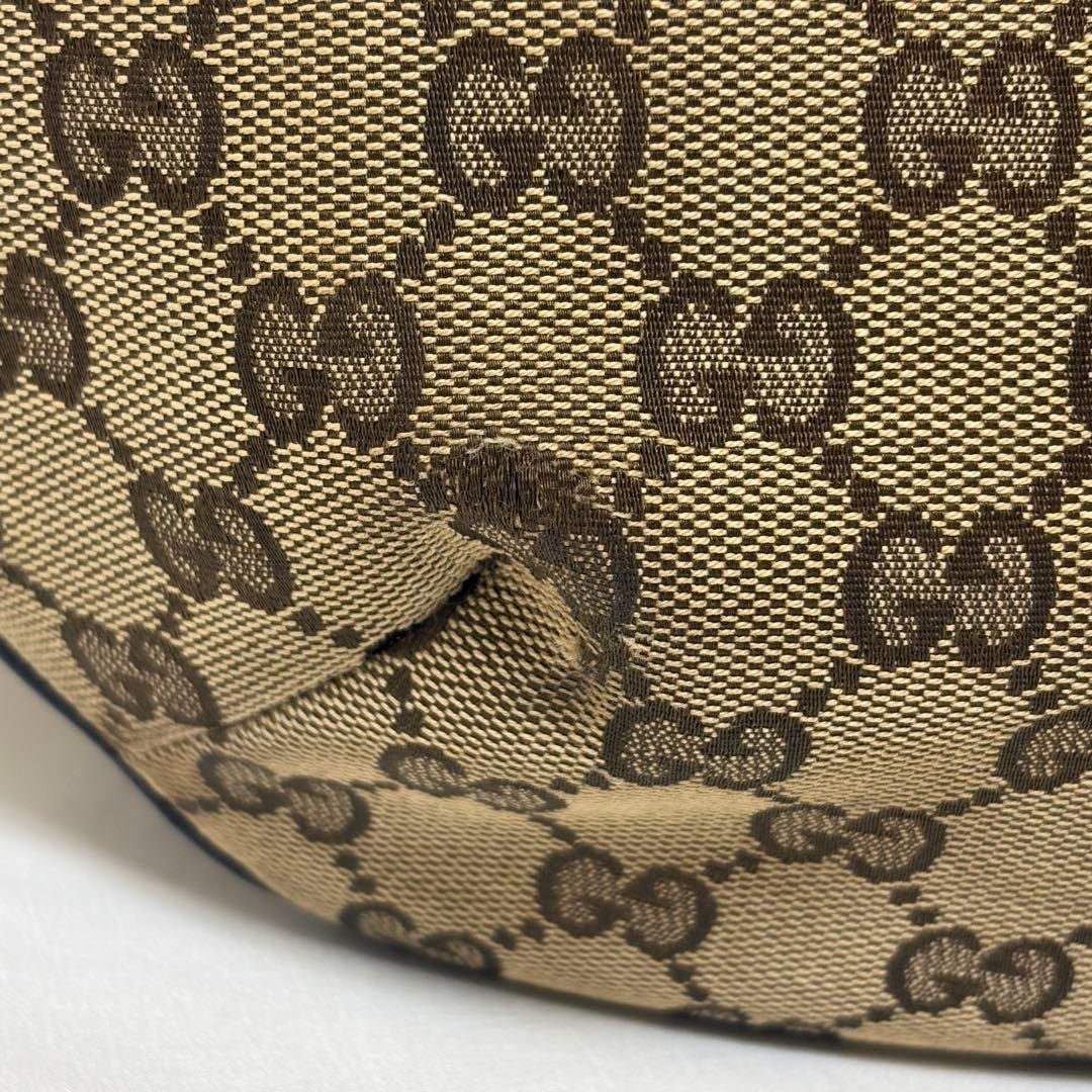 GUCCI グッチ ショルダーバッグ クロスボディ ハーフムーン GGキャンバス レザー 181092