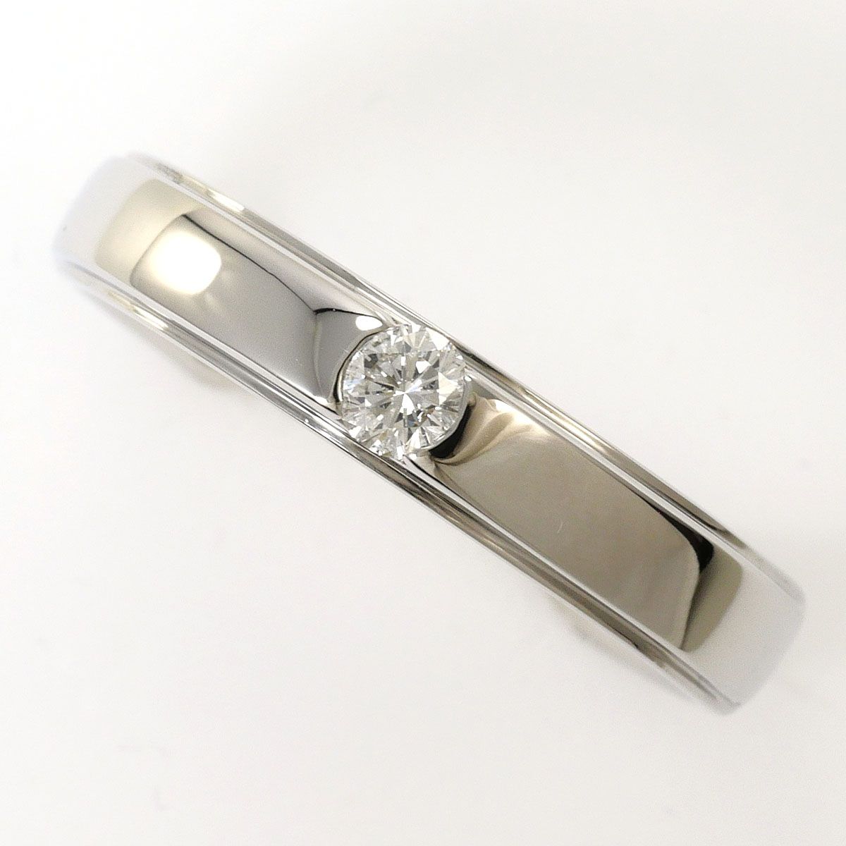 PT950/プラチナ リング・指輪 13号 ダイヤモンド 0.10ct ブルーダイヤ 鑑別書 総重量約6.2g