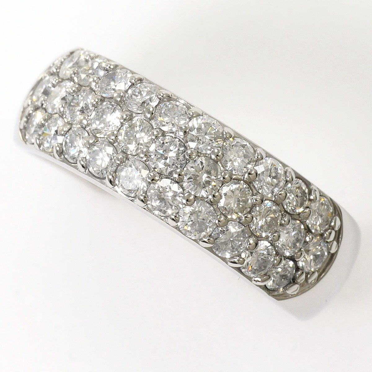 PT900/プラチナ リング・指輪 12号 ダイヤモンド 1.00ct 鑑別書 総重量約7.1g
