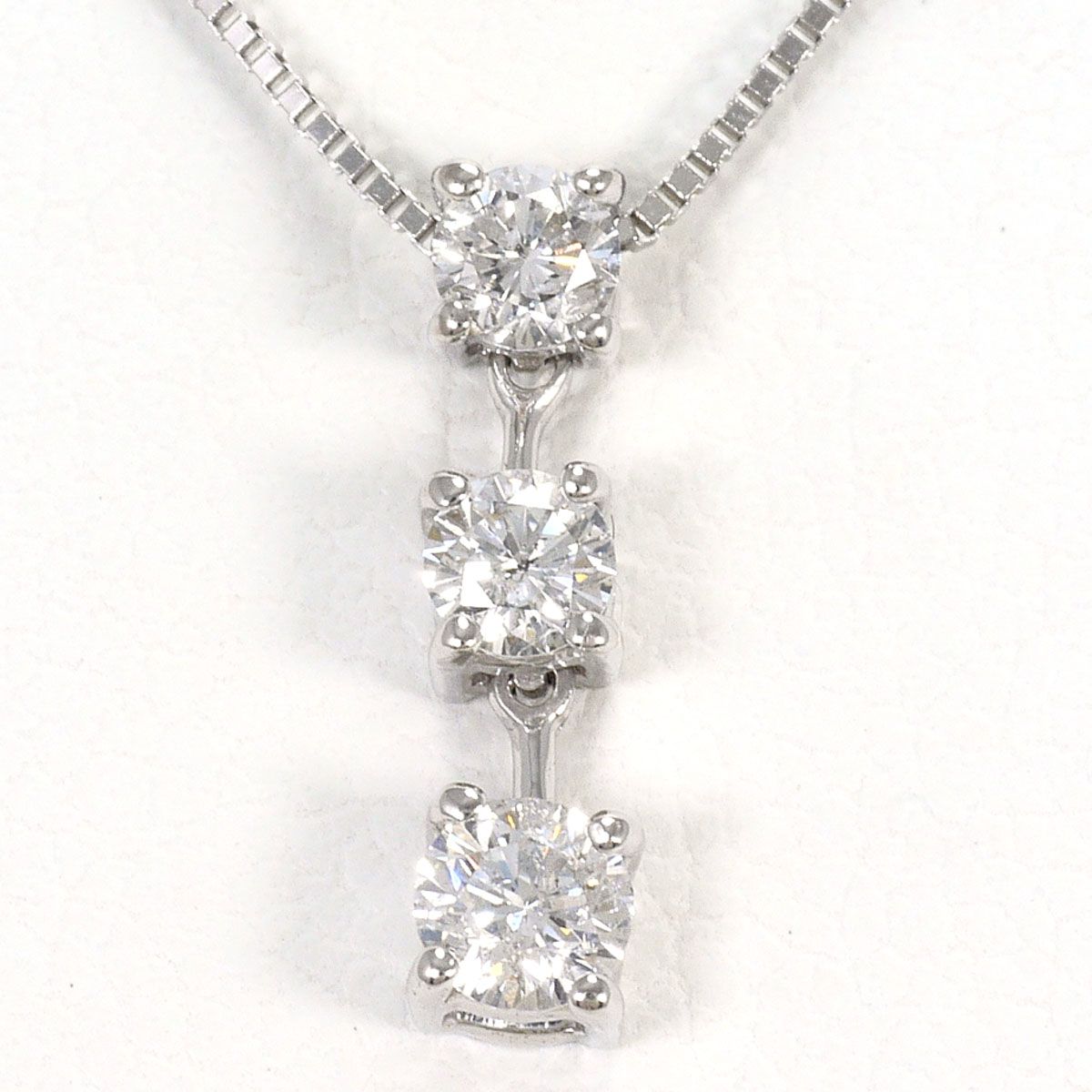 アクセサリー K14PG ダイヤモンド ネックレス 0.30CT