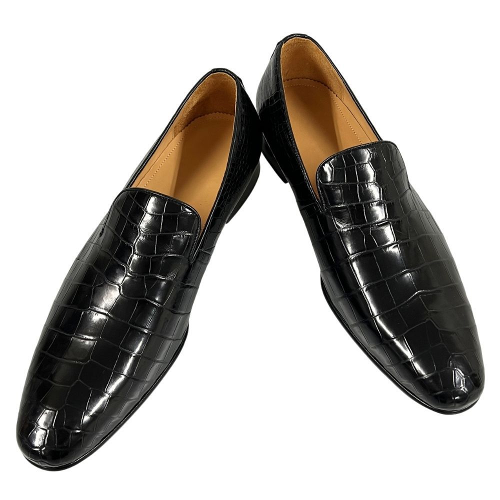 クロコ型押し ビジネスシューズ スリッポン GOODYEAR COLLECTION スリッポン ブラック サイズ42 正規品 / 41193