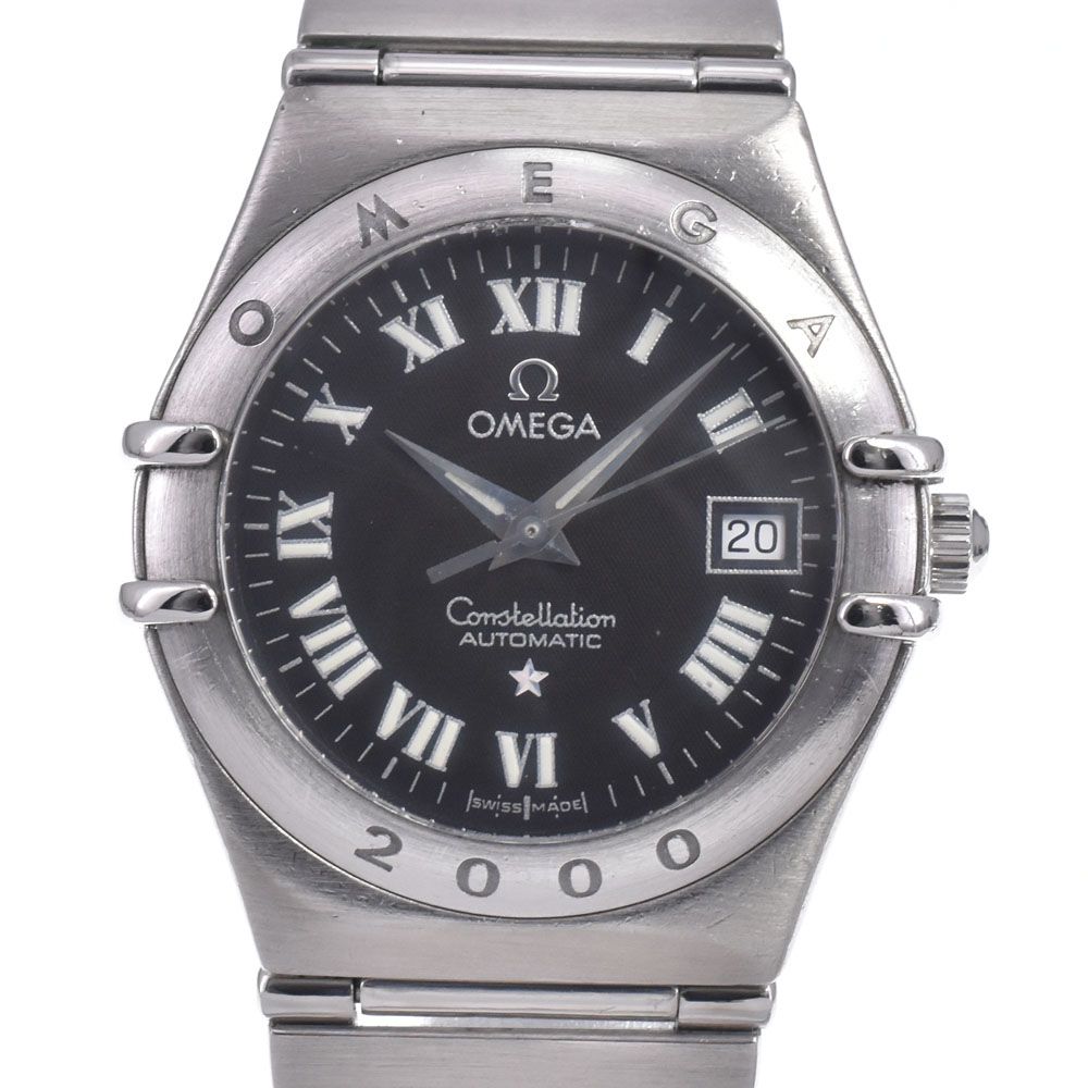 オメガ OMEGA 1594.50 コンステレーション 2000年限定モデル デイト ブラック 自動巻き レディース 良品 腕時計 K#147336