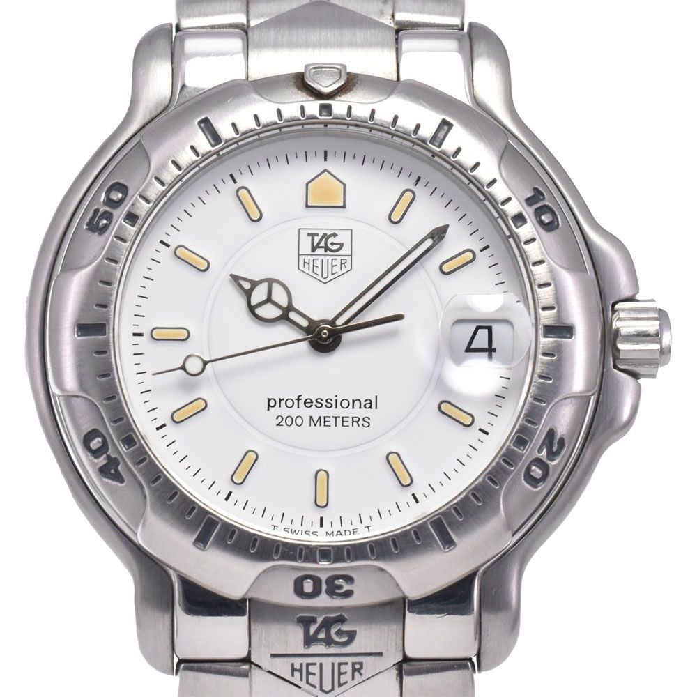 タグホイヤー TAG HEUER WH1111 6000シリーズ プロフェッショナル ホワイト クォーツ メンズ 良品 腕時計 K#147402