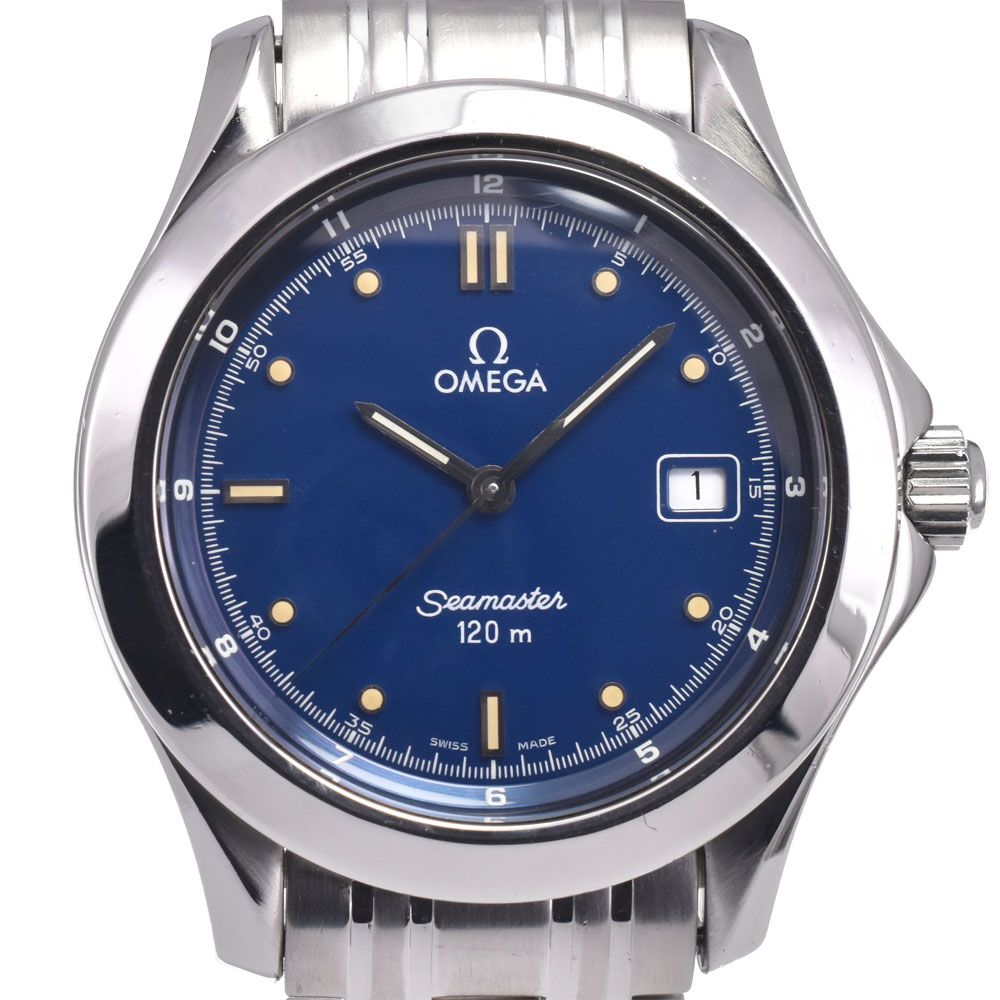 オメガ OMEGA 2511.80 シーマスター 120M ブルー クォーツ メンズ 良品 腕時計 K#147941